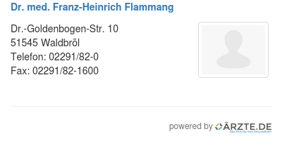 Dr med franz heinrich flammang