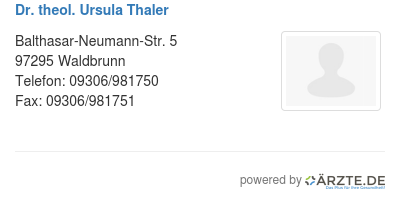 Dr theol ursula thaler