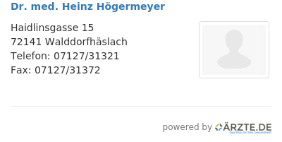 Dr med heinz hoegermeyer