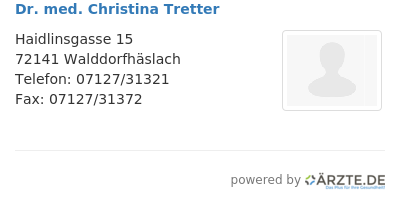 Dr med christina tretter
