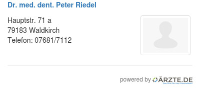 Dr med dent peter riedel