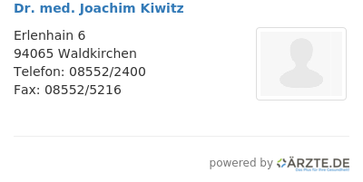 Dr med joachim kiwitz