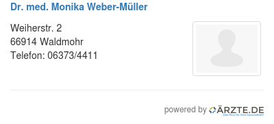 Dr med monika weber mueller