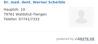 Dr med dent werner scherble