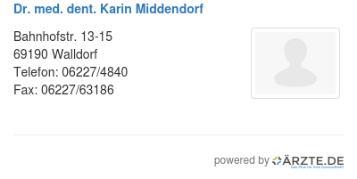 Dr med dent karin middendorf
