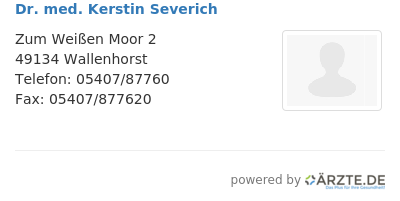 Dr med kerstin severich