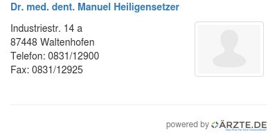 Dr med dent manuel heiligensetzer