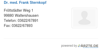 Dr med frank sternkopf