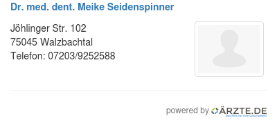 Dr med dent meike seidenspinner 566251