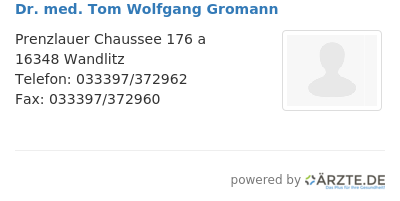 Dr med tom wolfgang gromann 667863