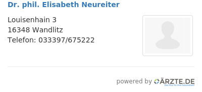 Dr phil elisabeth neureiter