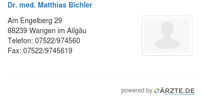 Dr med matthias bichler