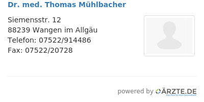 Dr med thomas muehlbacher 651179