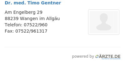 Dr med timo gentner