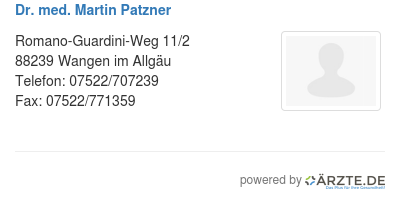 Dr med martin patzner