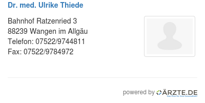 Dr med ulrike thiede
