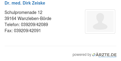 Dr med dirk zeiske