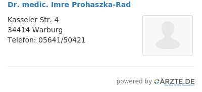 Dr medic imre prohaszka rad