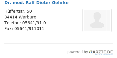 Dr med ralf dieter gehrke 541703