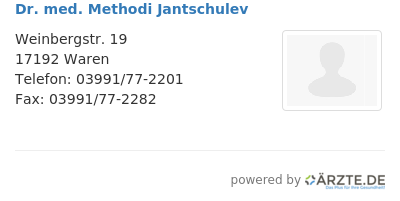 Dr med methodi jantschulev