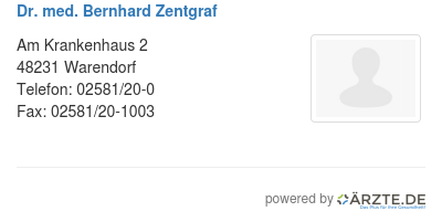 Dr med bernhard zentgraf