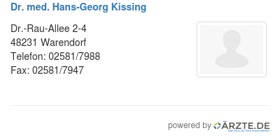 Dr med hans georg kissing