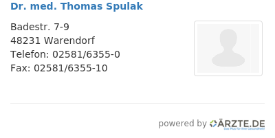 Dr med thomas spulak