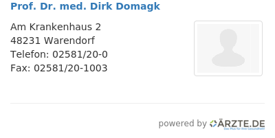 Prof dr med dirk domagk