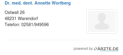 Dr med dent annette wortberg