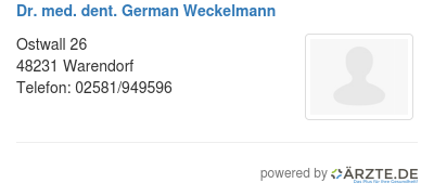 Dr med dent german weckelmann