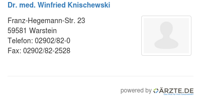 Dr med winfried knischewski