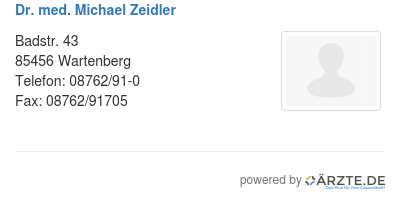 Dr med michael zeidler