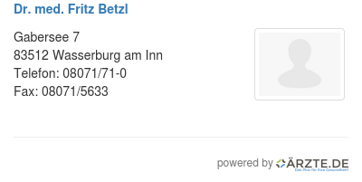 Dr med fritz betzl