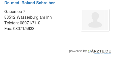 Dr med roland schreiber