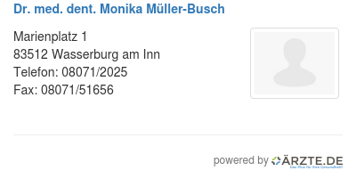Dr med dent monika mueller busch