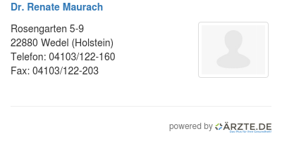 Dr renate maurach