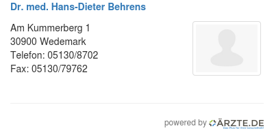 Dr med hans dieter behrens