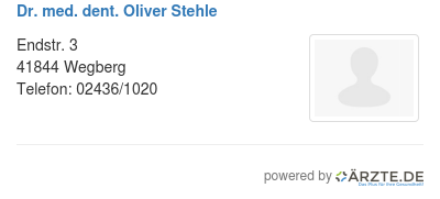 Dr med dent oliver stehle