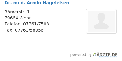 Dr med armin nageleisen