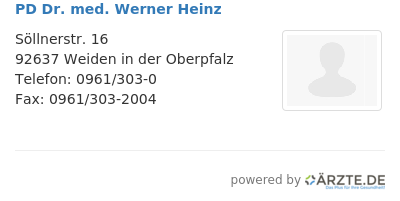 Pd dr med werner heinz
