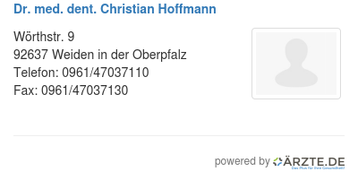 Dr med dent christian hoffmann 431030