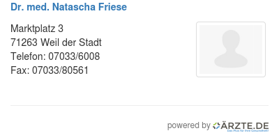 Dr med natascha friese