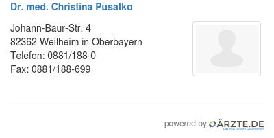 Dr med christina pusatko