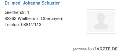 Dr med johanna schuster