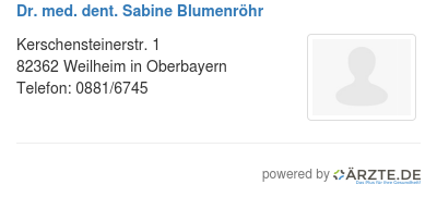 Dr med dent sabine blumenroehr
