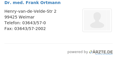 Dr med frank ortmann