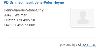 Pd dr med habil jens peter heyne