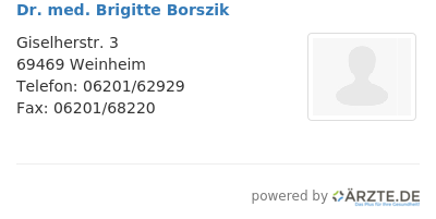 Dr med brigitte borszik