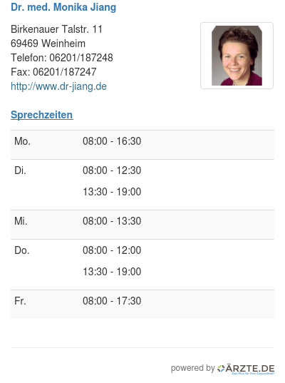 Dr med monika jiang