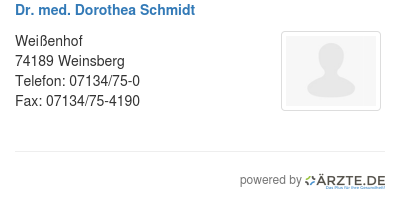 Dr med dorothea schmidt